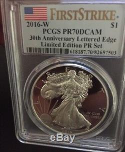 2016-W PCGS PR 70 DCAM 30th ANNIVERSARY SILVER EAGLE LIMITED EDITION PROOF SET