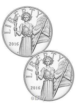 2016-W & S 1 oz Proof Silver American Liberty Medal 2 Medal Set In OGP SKU42573