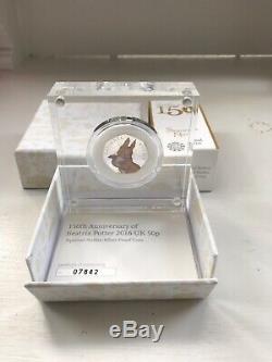 2016 beatrix potter set of 5 silver proof 50ps with The Rare 2016 Peter Rabbit
