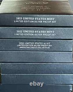 2017-2023 Limited Edition Silver Proof Sets, 7 Flawless Sets Free Shipping