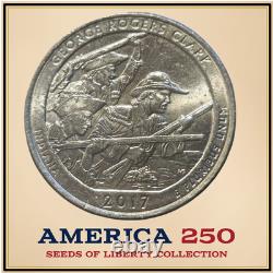 2017 D George Rogers Clark Quarter RARE Good Condition