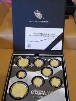 2017 Limited Edition Silver Proof Set and 2017 Silver Proof Set. COA for both