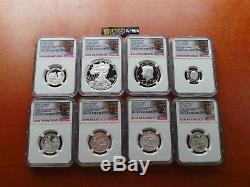 2017 S 8 Coin Limited Edition Silver Proof Set All Ngc Pf70 Early Releases Eagle