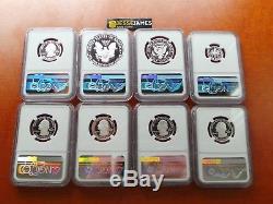 2017 S 8 Coin Limited Edition Silver Proof Set All Ngc Pf70 Early Releases Eagle