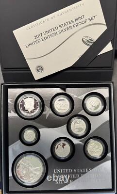 2017-S Limited Edition Silver Proof Set 8 Coin Set in OGP Free US Shipping HT