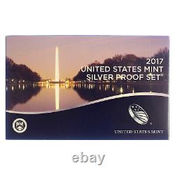 2017 S Proof Set Original Box & COA 10 Coins 90% Silver