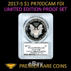 2017-S Proof Silver Eagle PCGS PR70 FDI TORCH CLEVELAND FROM LIMITED EDITION SET