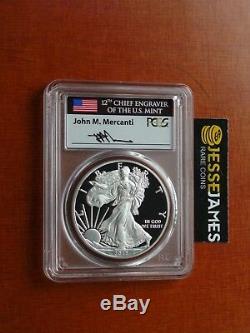 2017 S Proof Silver Eagle Pcgs Pr70 Mercanti First Day Issue Limited Edition Set