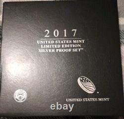 2017 S US Limited Edition Silver Proof Set OGP 8 Coins W COA-mintage of 50k Sets