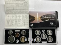2017-S US Mint. 999 Silver Proof Set withCOA & Box 10 Coins 080826 08ik