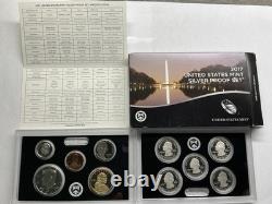 2017-S US Mint. 999 Silver Proof Set withCOA & Box 10 Coins 080826 08ik