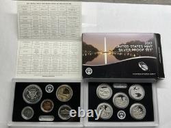2017-S US Mint. 999 Silver Proof Set withCOA & Box 10 Coins 080826 08ik
