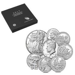 2017 S US Mint Limited Edition Silver Proof 8-Coin Set ASW 2.34 oz withBox and CO