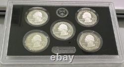 2017 US Mint America The Beautiful Five (5) Quarters Silver Proof Set, OGP