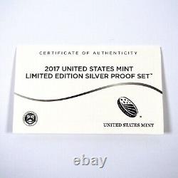 2017 US Mint Limited Edition Silver Proof Set 8 Coins Silver Eagle in OGP