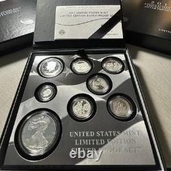 2017 US Mint Ltd Edition Silver Proof Set Silver Coins x8 OGP & COA (90599)