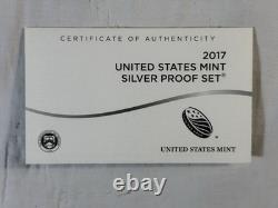 2017 US Mint Silver Proof Set Complete Box COA 90% Silver Coins S Mint