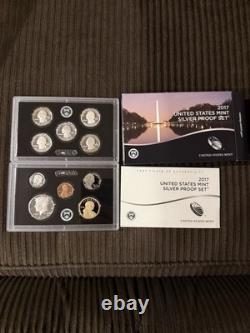 2017 US Mint Silver Proof Set With Light Toning With OGP