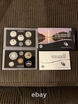 2017 US Mint Silver Proof Set With Light Toning With OGP