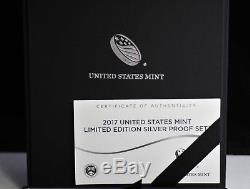 2017 U. S. Mint Limited Edition Silver Proof Set withSilver Eagle OGP 09DUD