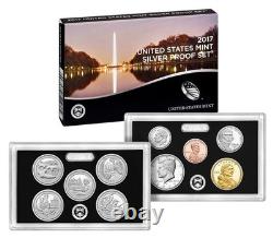 2017 U. S. Mint Silver Proof Set with Box and COA JE