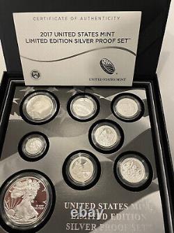 2017 United States Mint Limited Edition Silver Proof Set WithOGP & COA