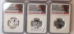 2017-s Ngc Pf70 (8) Coin Limited Edition Silver Proof Set Pf 70 Early Releases