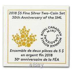 2018 2-Coin Silver Maple Leaf Proof/Rev Proof Set PR-70 PCGS (FS) SKU#158238
