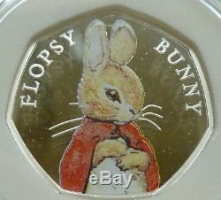 2018 Beatrix Potter set of 4 Silver Proof 50p inc Flopsy Bunny, Peter Rabbit etc