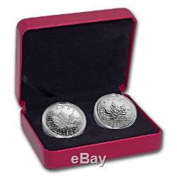 2018 Canada Silver Proof/Reverse Proof Maple Leaf 2-Coin Set SKU#156265