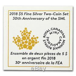 2018 Canada Silver Proof/Reverse Proof Maple Leaf 2-Coin Set SKU#156265