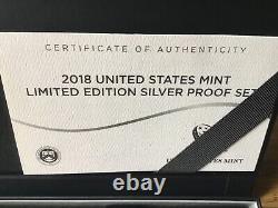 2018 Limited Edition Silver Proof Set in OGP with 1 Troy oz Silver American Eagle