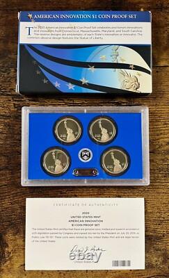 2018-S 2019-S 2020-S Innovation Dollar Proof Sets in OGP. Box & COA