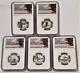 2018-s 25c Silver Reverse Proof Quarter Set Ngc Pf70 Early Releases Car Label