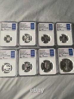 2018 S 8pc Limited Edition Silver Proof Set NGC PF70 UCAM Mercanti Signed RARE