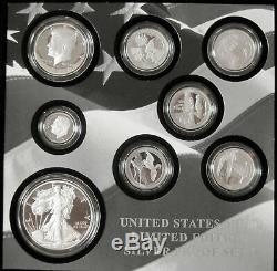 2018-S LIMITED EDITION SILVER PROOF SET US. MINT- With EAGLES, PROOF