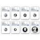 2018-s Limited Edition Silver Proof Set 8pc. Ngc Pf69uc Er Blue Label