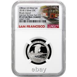 2018-S Limited Edition Silver Proof Set 8pc. NGC PF69 Trolley ER Label