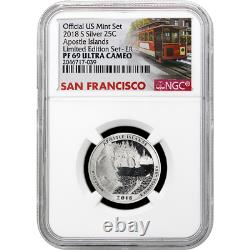 2018-S Limited Edition Silver Proof Set 8pc. NGC PF69 Trolley ER Label