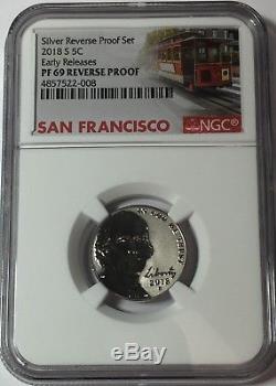 2018-S NGC PF69 REVERSE SILVER PROOF SET 10 Coin Set PF 69 EARLY RELEASES-LIVE