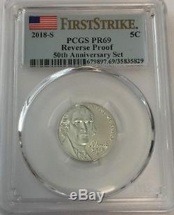 2018-S PCGS PR69 REVERSE SILVER PROOF SET 10 Coin Set PR 69 FIRST STRIKE
