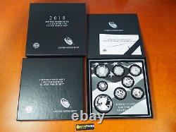 2018 S Proof Silver Eagle Limited Edition Proof Set 18rc In Ogp