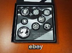 2018 S Proof Silver Eagle Limited Edition Proof Set 18rc In Ogp