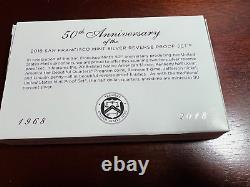 2018 S Reverse Proof Set, 50th Anniversary SF Mint, Silver