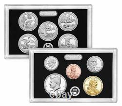 2018 S SILVER PROOF Set US Mint 10 Coins Kennedy ATB $1 Dime Penny with BOX COA