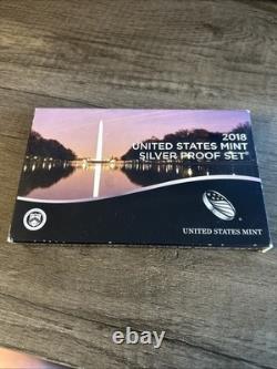 2018 S SILVER Proof Set Original Box & COA 10 Coins 90% Silver? FROM US MINT