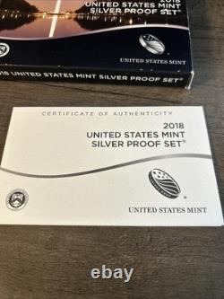 2018 S SILVER Proof Set Original Box & COA 10 Coins 90% Silver? FROM US MINT