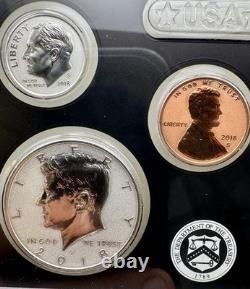 2018 S San Francisco Mint Silver Reverse Proof Set OGP COA 50th Anniv