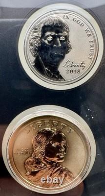 2018 S San Francisco Mint Silver Reverse Proof Set OGP COA 50th Anniv
