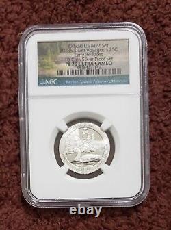 2018 S Silver 25c Pf 70 Quarter Ultra Cameo Set-early Releases 5 Coiins